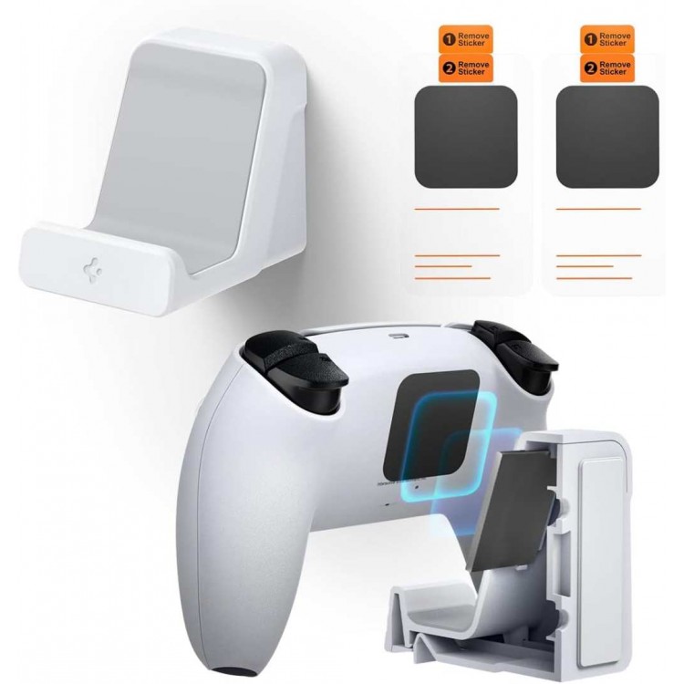 Spigen SGP Aluminum Universal VG300 Βάση για PS5 Digital Edition, Playstation Controller, Xbox, PS4, PS5 & Nintendo Dual Sense Controller - ΛΕΥΚΟ - 2 TEM. - AMP06397