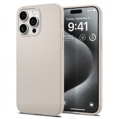 Θηκη Spigen SGP Liquid AIR για Apple iPhone 15 PRO 6.1 2023 - Natural Titanium - ACS07217