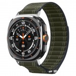 Spigen SGP WBF0 Fabric Band (hook-and-loop) Υφασμάτινο Λουράκι για Samsung Galaxy Watch Ultra 47MM - ΠΡΑΣΙΝΟ ΧΑΚΙ - AMP10147