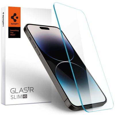 Spigen SGP Γυαλί προστασίας GLAS.tR SLIM FC CASE FRIENDLY για APPLE IPHONE 14 PRO 6.1 2022 - ΔΙΑΦΑΝΟ - AGL05222
