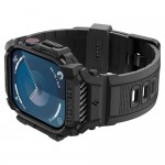 Θήκη Spigen SGP Rugged Armor PRO με λουράκι για Apple Watch series 10 - 42mm - ΜΑΤ ΜΑΥΡΟ - ACS08591