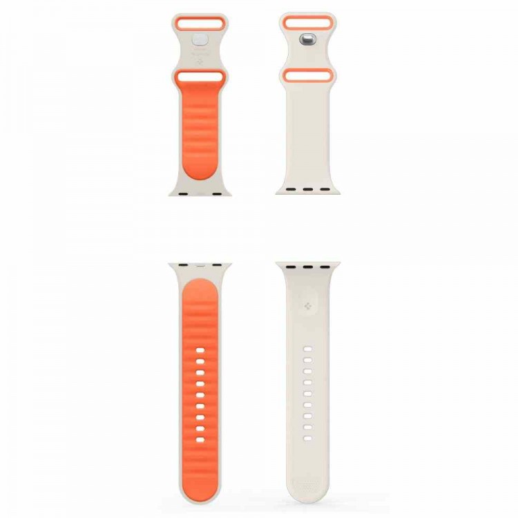 Spigen SGP NANO POP BAND Λουράκι για Apple Watch series 6 / 7 / 8 / 9 / 10 / SE / ULTRA 1 / 2 (44 / 45 / 46 / 49 MM) - ΜΠΕΖ ΠΟΡΤΟΚΑΛΙ - AMP09323
