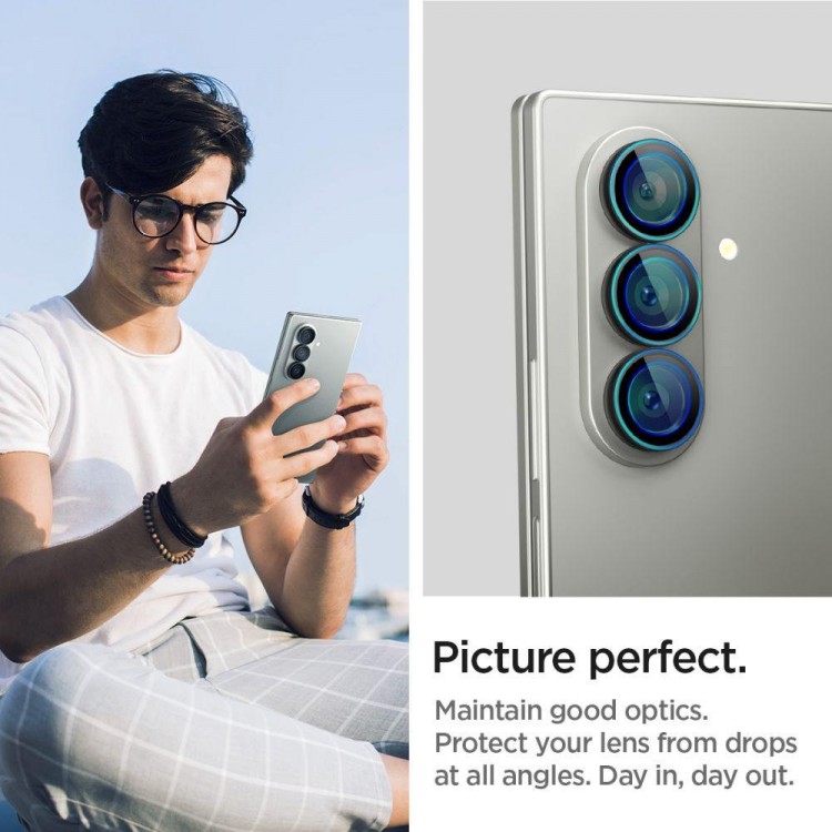 Spigen SGP OPTIK.tR SLIM EZ Fit Optik Pro 2 Γυαλί προστασίας 9H Camera Lens για CAMERA SAMSUNG GALAXY Z FOLD 7 2025 - ΜΑΥΡΟ - 2 ΤΕΜ - AGL09581