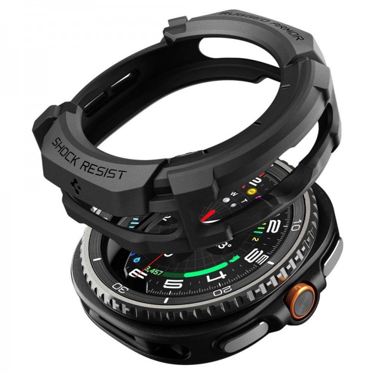 Θήκη Spigen SGP Rugged Armor για SAMSUNG GALAXY WATCH 8 CLASSIC 46mm 2025 - ΜΑΥΡΟ - ACS10012
