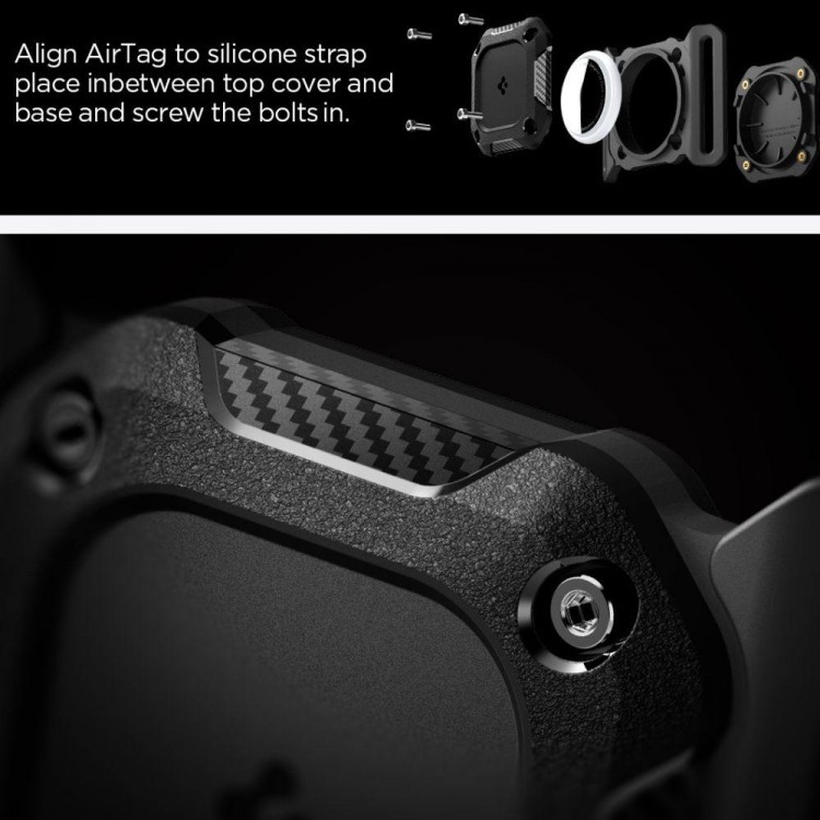 Θήκη SPIGEN SGP TOUGH ARMOR IP IPX8 Αδιάβροχη για κολλάρο κατοικιδίων για APPLE AIRTAG 1 / 2 - ΜΑΥΡΟ - ACS09780