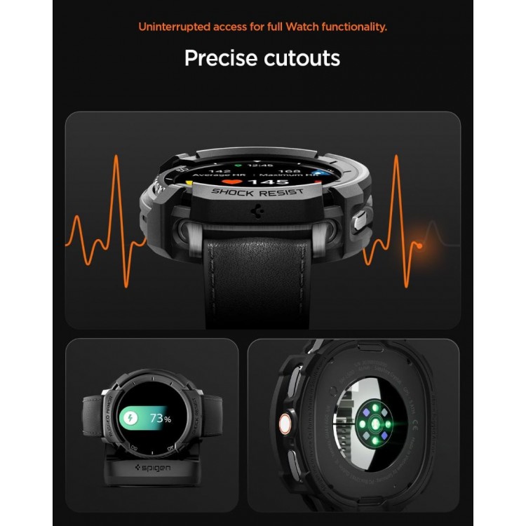 Θήκη Spigen SGP Rugged Armor για SAMSUNG GALAXY WATCH 8 CLASSIC 46mm 2025 - ΜΑΥΡΟ - ACS10012