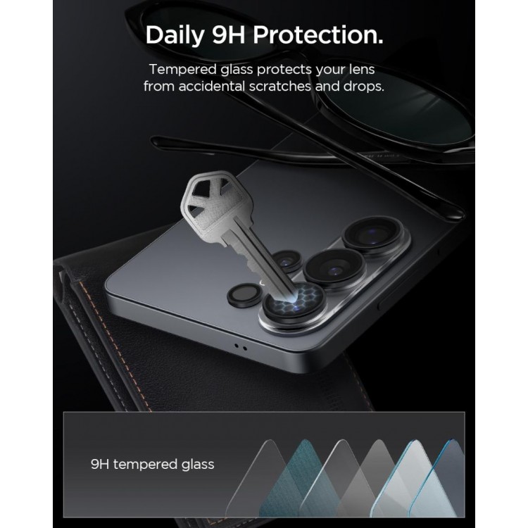 SPIGEN SGP Optik Pro HD EZ FIT CAMERA PROTECTOR Γυαλί προστασίας ΦΑΚΩΝ για CAMERA LENS Samsung GALAXY S26 ULTRA 5G 2026 - ΜΑΥΡΟ - AGL11076 - 2-TEM