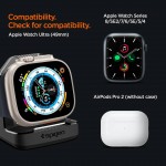 Spigen SGP Rugged Armor βάση, Apple Watch σταθμός φόρτισης για Apple Watch Ultra2/Ultra 9/8/7/6/5/SE/4/3/2/1 - ΜΑΥΡΟ - AMP05764