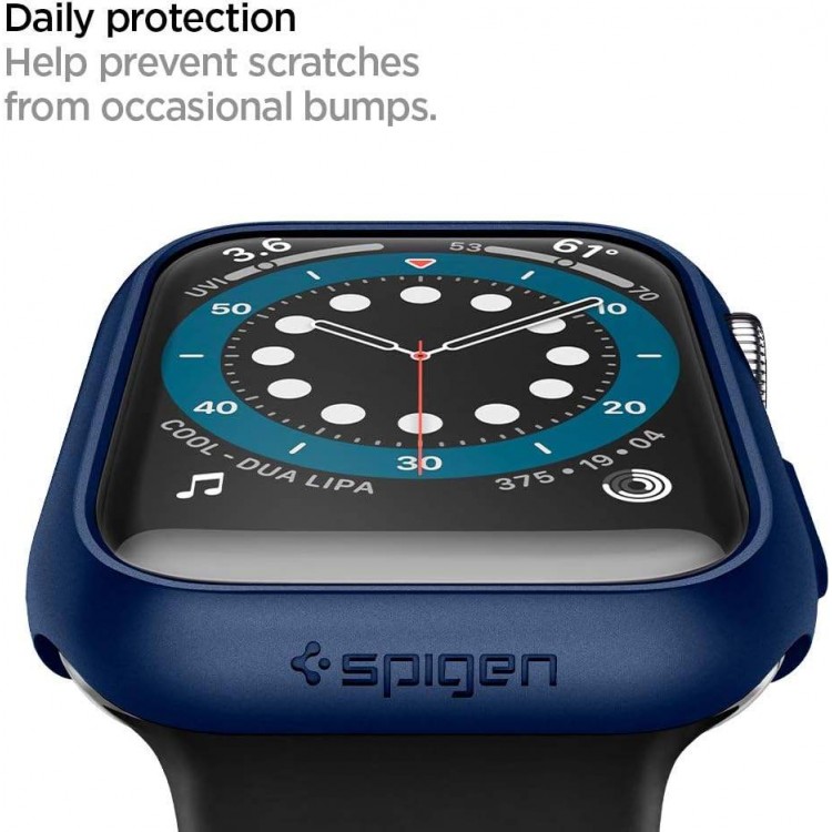 Spigen SGP Thin Fit θήκη για Apple Watch SERIES 6, 5, 4, SE - 44mm - METALLIC ΜΠΛΕ - ACS02223