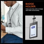 Spigen SGP MagSlide Badge θήκη με Strap, Vertical ID Holder ταυτότητας με Removable Lanyard ID - Μαύρο - AFA08860