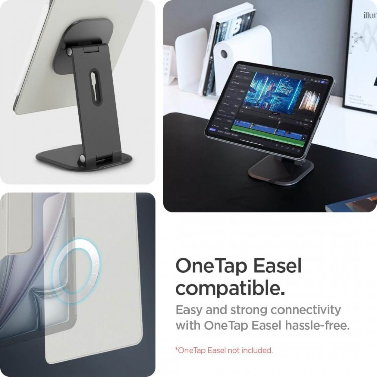 Θήκη SPIGEN SGP Air Skin Onetap FOLIO PU leather για Apple iPad Air 13" 8ης Γενιάς M4 / 7ης Γενιάς M3 / 6ης Γενιάς M2 (2026/25/24) - ΓΚΡΙ - ACS08492