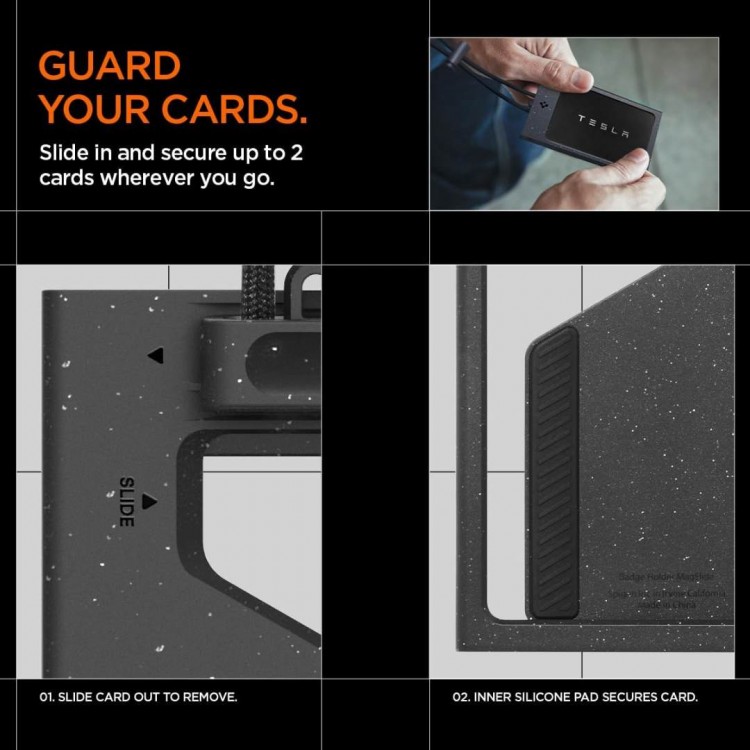 Spigen SGP MagSlide Badge θήκη με Strap, Vertical ID Holder ταυτότητας με Removable Lanyard ID - Μαύρο - AFA08860