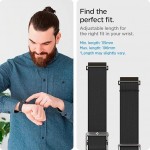 Spigen SGP BAND FIT LITE Υφασμάτινο Λουράκι για SAMSUNG GALAXY WATCH 7 40 mm/44 mm (2024) FE (2024) 6/6 Classic 5/5 Pro 4/4 Classic - ΜΑΥΡΟ - AMP04040