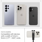 Spigen SGP Velo MAGSAFE AUTO-OPEN ΑΣΥΡΜΑΤΟ Selfie Stick Bluetooth Remote ΤΡΙΠΟΔΑΣ 360 - S541W - ΜΑΥΡΟ - AMP09336