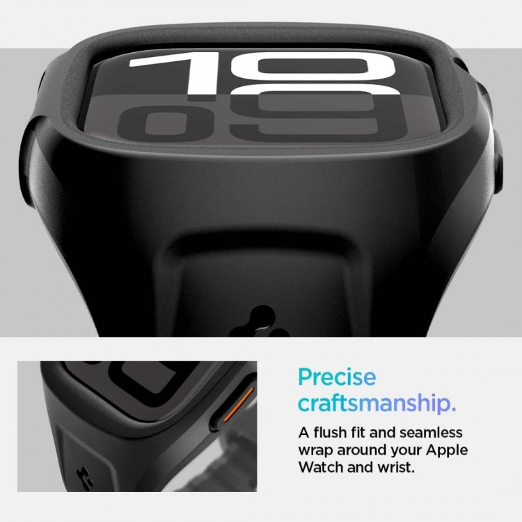 Spigen SGP LIQUID AIR PRO BAND Θήκη με Λουράκι για Apple Watch series 10 (46 MM) - MAΥΡΟ - ACS09317