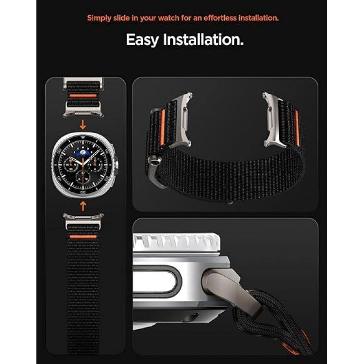 Spigen SGP DuraPro Flex Ultra λουράκι για SAMSUNG GALAXY WATCH 8 44 mm/40 mm, 8 Classic 46 mm (2025) - ΜΑΥΡΟ - AMP10116