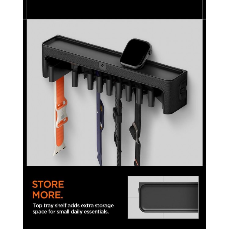 Spigen SGP Βάση Organizer τοίχου Mounted για Apple Watch Band S341 με Top Shelf Tray - ΜΑΥΡΟ - AMP09445