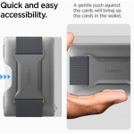 Spigen SGP RFID Wallet S πορτοφόλι κλιπ καρτών με μπρελόκ για Apple AirTag - ΓΡΑΦΙΤΗΣ - AHP04276