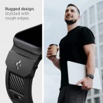 Spigen SGP Rugged Armor λουράκι για Apple Watch series Ultra 2/1 49mm, Series 10 46mm and Series 9/8/7/6/5/4/SE 45mm, 44mm - ΜΑΥΡΟ - AMP02854