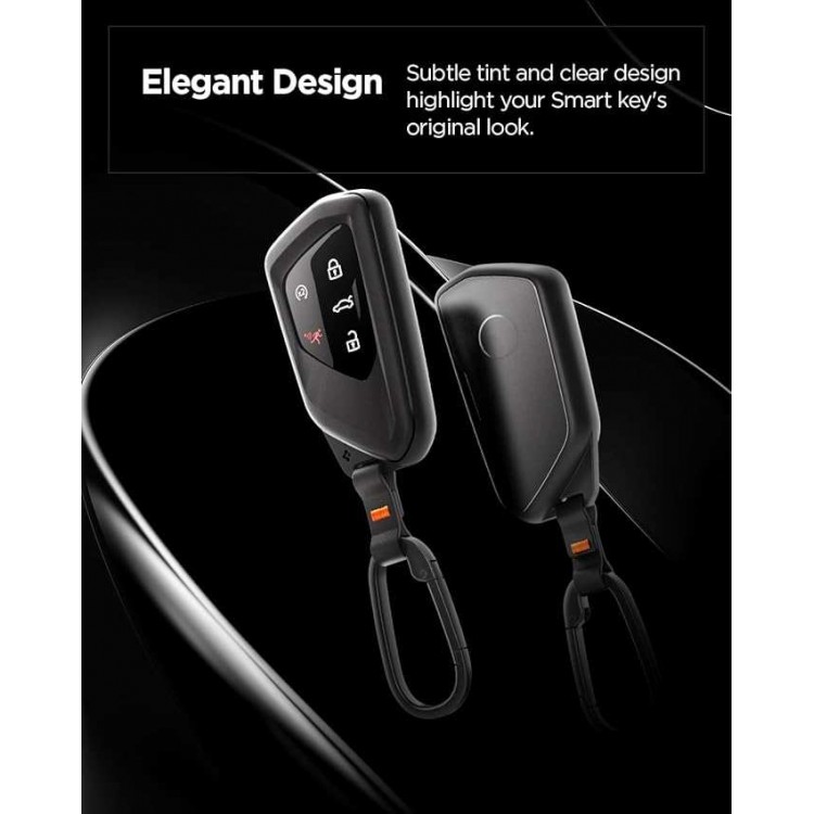 Θήκη Spigen SGP VK100 Volkswagen Κλειδί για VW, Skoda με Carabiner κ κορδόνι, συμβατό με VW Smart Key Remote Control Cover - ΜΑΥΡΟ - ACS10426