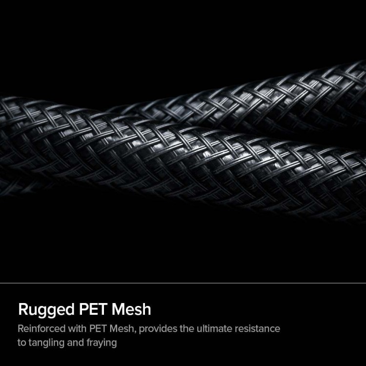 Spigen SGP PB1800 BRAIDED 100W PD PowerArc ArcWire ΚΑΛΩΔΙΟ USB-C σε USB-C 1.0M - 000CB24746 - ΜΑΥΡΟ