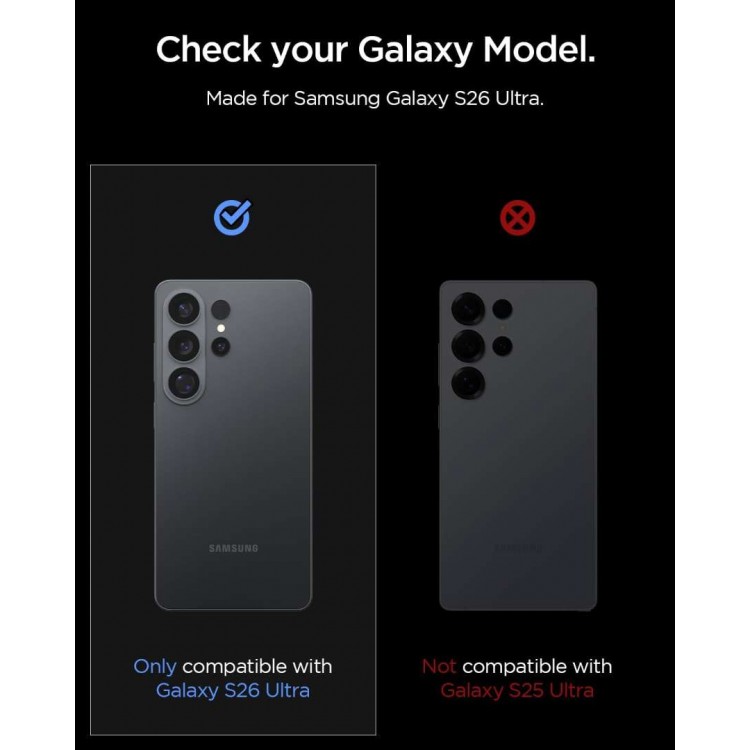 SPIGEN SGP Optik Pro HD EZ FIT CAMERA PROTECTOR Γυαλί προστασίας ΦΑΚΩΝ για CAMERA LENS Samsung GALAXY S26 ULTRA 5G 2026 - ΜΑΥΡΟ - AGL11076 - 2-TEM