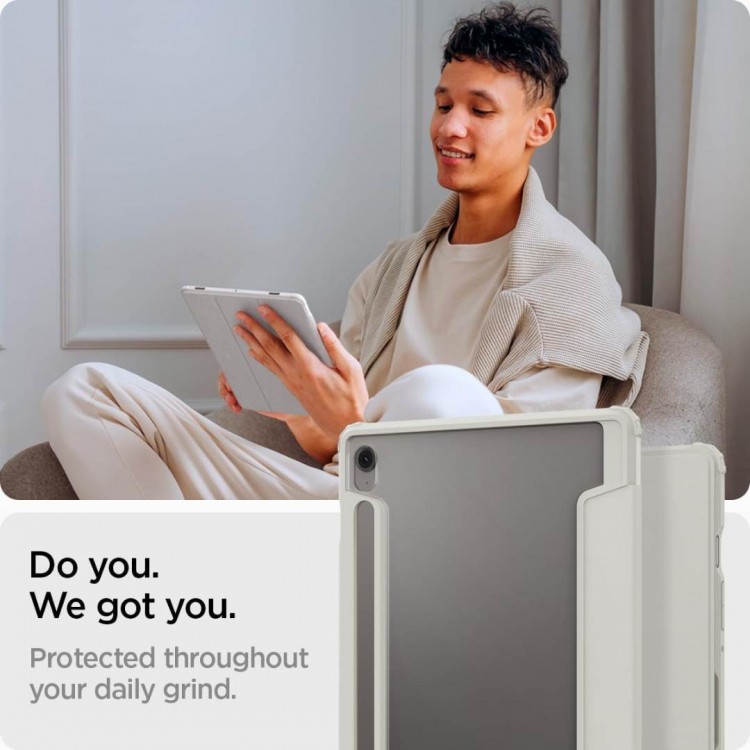 Θήκη Spigen SGP ULTRA HYBRID PRO FOLIO για SAMSUNG GALAXY TAB S10 FE 10.9 (2025), Galaxy Tab S9 11(2023) με Υποδοχή Στυλό - ΓΚΡΙ - ACS09533