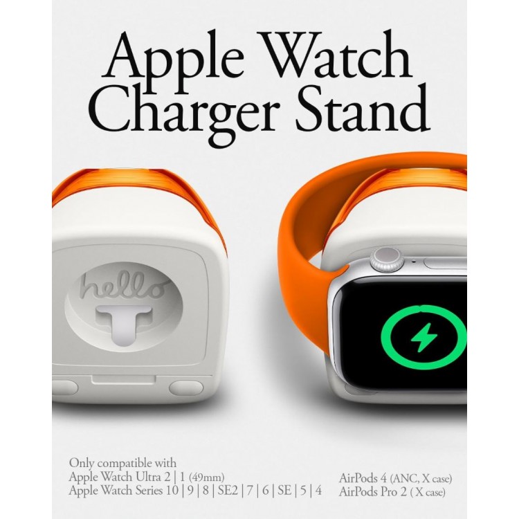 Spigen SGP CLASSIC C1 βάση Apple Watch σταθμός φόρτισης για Apple Watch Ultra2/Ultra 10/9/8/7/6/5/SE/4/3/2/1 - TANGERINE ΠΟΡΤΟΚΑΛΙ - AMP09342
