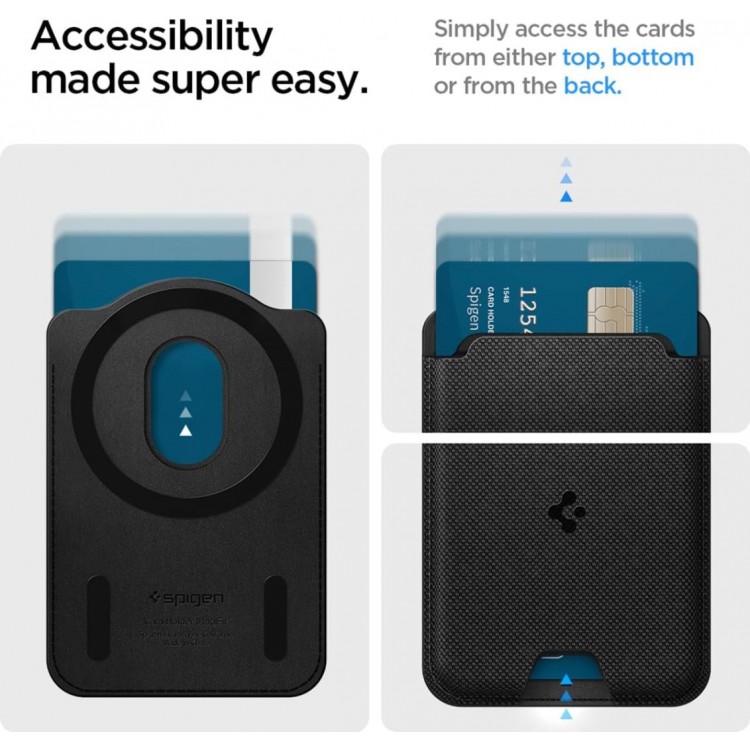 Spigen SGP Urban Fit MagFit MagSafe Μαγνητικό Πορτοφόλι 3 πιστωτικών καρτω΄ν, για Samsung Galaxy S25/S24 SERIES & Z Fold 7 - ΜΑΥΡΟ - AFA09208