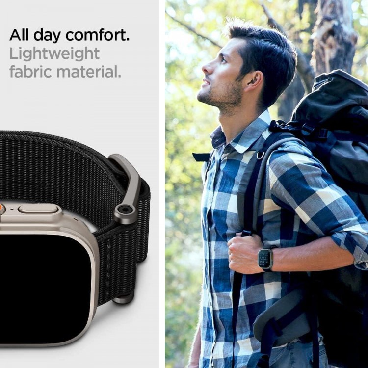 Spigen SGP DuraPro Flex λουράκι για Apple Watch Ultra 3/2/1 49mm, Series 11/10 46 mm and Series 9/8/7/SE 45mm, 44mm - ΜΑΥΡΟ - AMP02465