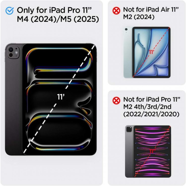 Θήκη SPIGEN SGP LIQUID AIR FOLIO για Apple iPad PRO 11 M4 5th/ M5 6th 2024-2025 - ΜΑΥΡΟ - ACS09440