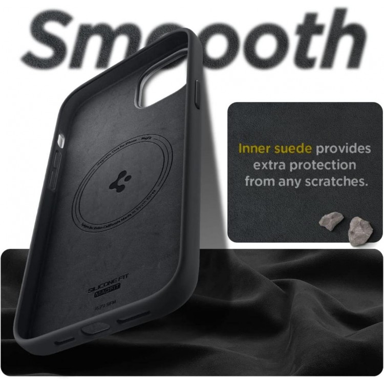 Θήκη Spigen SGP Silicone Fit MagSafe για Apple iPhone 14 6.1 - ΜΑΥΡΟ - ACS05067