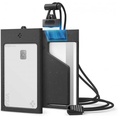 Spigen SGP MagSlide Badge θήκη με Strap, Vertical ID Holder ταυτότητας με Removable Lanyard ID - Μαύρο - AFA08860