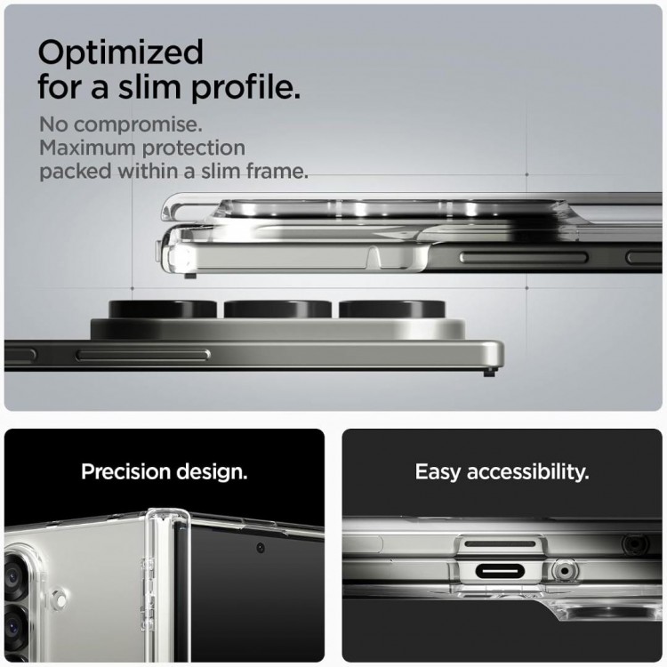 Θήκη Spigen SGP Ultra Hybrid Pro MagSafe για SAMSUNG GALAXY Z FOLD 7 5G 2025 - ΔΙΑΦΑΝΟ / ΛΕΥΚΟ - ACS09546