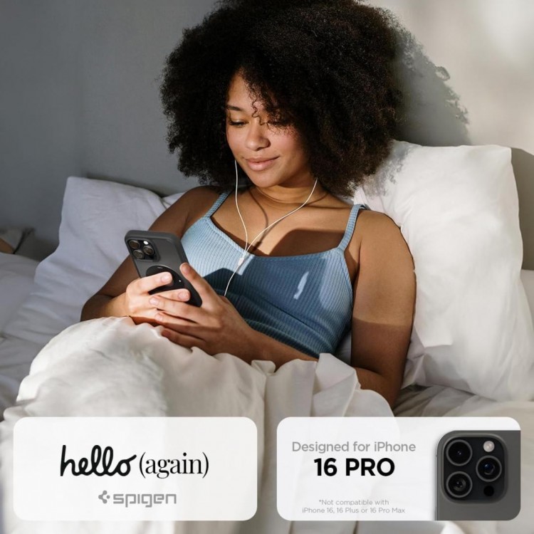 Θήκη Spigen SGP Ultra Hybrid MAGSAFE για Apple iPhone 16 PRO 6.3 5G 2024 - RETRO Classic ΜΑΥΡΟ - ACS08384