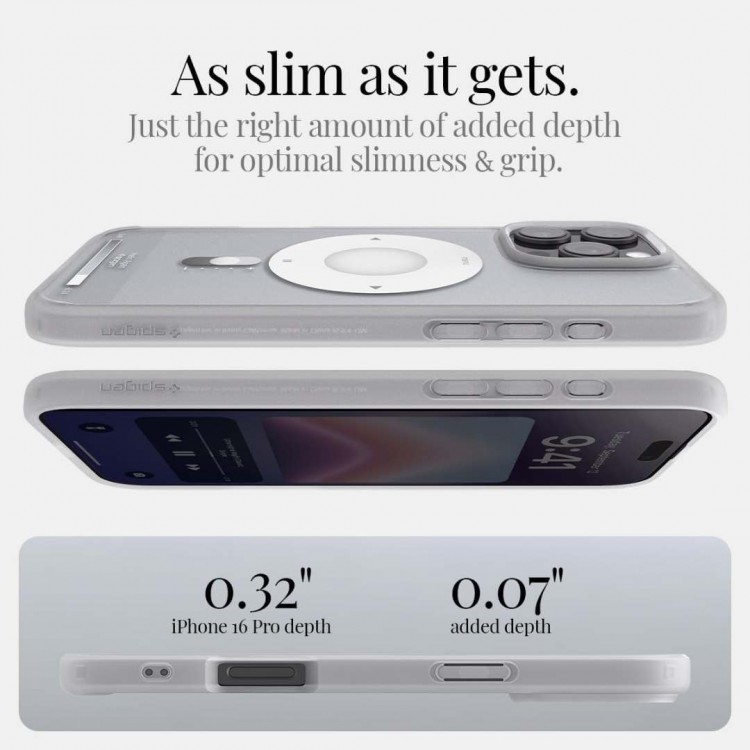 Θήκη Spigen SGP Ultra Hybrid MAGSAFE για Apple iPhone 16 PRO 6.3 2024 - RETRO Classic ΑΣΗΜΙ -  ACS08139