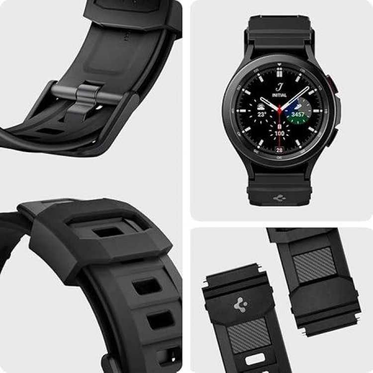 Θήκη Spigen SGP Rugged Band Λουράκι για Samsung GALAXY WATCH 7 40 mm/44 mm (2024) FE (2024) 6/6 Classic 5/5 Pro 4/4 Classic - 20MM - ΜΑΥΡΟ - AMP04031