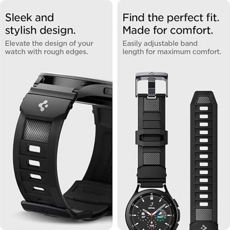 Θήκη Spigen SGP Rugged Band Λουράκι για Samsung GALAXY WATCH 7 40 mm/44 mm (2024) FE (2024) 6/6 Classic 5/5 Pro 4/4 Classic - 20MM - ΜΑΥΡΟ - AMP04031