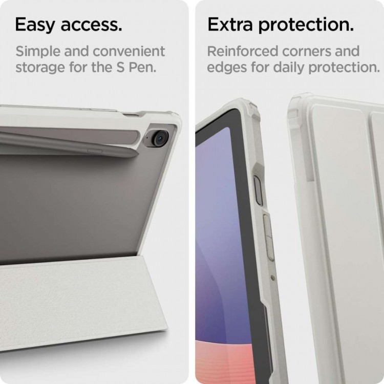 Θήκη Spigen SGP ULTRA HYBRID PRO FOLIO για SAMSUNG GALAXY TAB S10 FE 10.9 (2025), Galaxy Tab S9 11(2023) με Υποδοχή Στυλό - ΓΚΡΙ - ACS09533