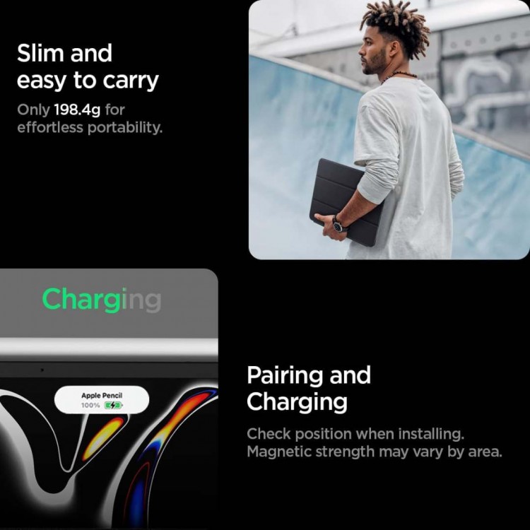 Θήκη Spigen SGP Liquid Air Folio για Apple IPAD PRO 13 M4 7ης Γεν./ M5 8ης Γεν. (2024-2025) - ΜΑΥΡΟ - ACS09439