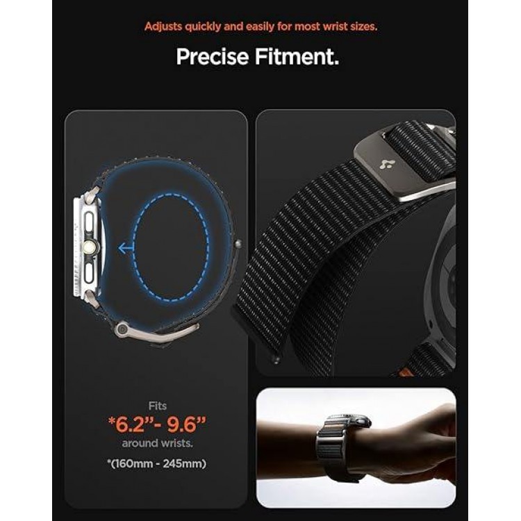 Spigen SGP DuraPro Flex Ultra λουράκι για SAMSUNG GALAXY WATCH 8 44 mm/40 mm, 8 Classic 46 mm (2025) - ΜΑΥΡΟ - AMP10116