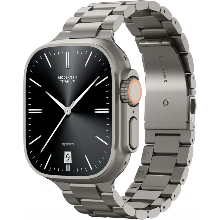 Spigen SGP Modern Fit Titanium Λουράκι Μπρασελέ για Apple Watch SERIES 49mm/46mm/45mm/44mm - Natural ΤΙΤΑΝΙΟ - AMP09105