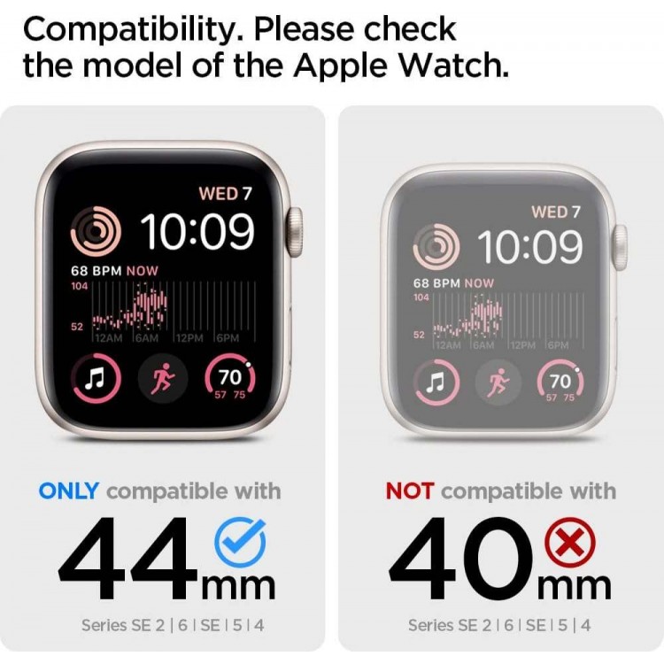 Spigen SGP Thin Fit θήκη για Apple Watch SERIES 6, 5, 4, SE - 44mm - METALLIC ΜΠΛΕ - ACS02223