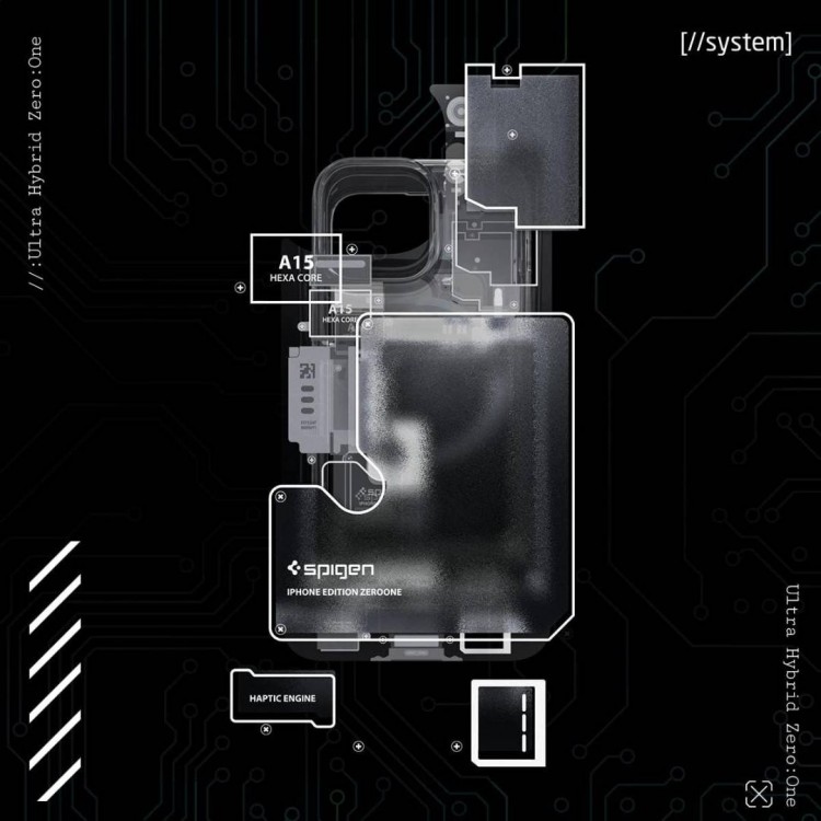 Θήκη Spigen SGP Ultra Hybrid MAG MAGSAFE για Apple iPhone 13 PRO - ZeroOne ΜΑΥΡΟ -  ACS05451