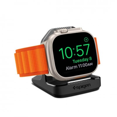 Spigen SGP Rugged Armor βάση, Apple Watch σταθμός φόρτισης για Apple Watch Ultra2/Ultra 9/8/7/6/5/SE/4/3/2/1 - ΜΑΥΡΟ - AMP05764