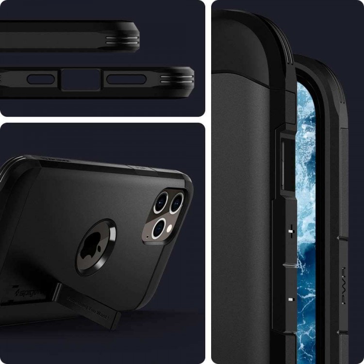 Θήκη Spigen SGP Tough Armor για Apple iPhone 12 PRO MAX 6.7 - ΜΑΥΡΟ - ACS01626