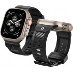 Spigen SGP Rugged Armor λουράκι για Apple Watch series Ultra 2/1 49mm, Series 10 46mm and Series 9/8/7/6/5/4/SE 45mm, 44mm - ΜΑΥΡΟ - AMP02854