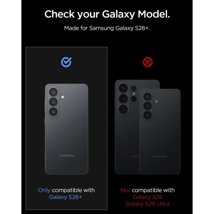 SPIGEN SGP Optik Pro HD EZ FIT CAMERA PROTECTOR Γυαλί προστασίας ΦΑΚΩΝ για CAMERA LENS Samsung GALAXY S26+ PLUS 5G 2026 - ΜΑΥΡΟ - AGL11088 - 2-TEM