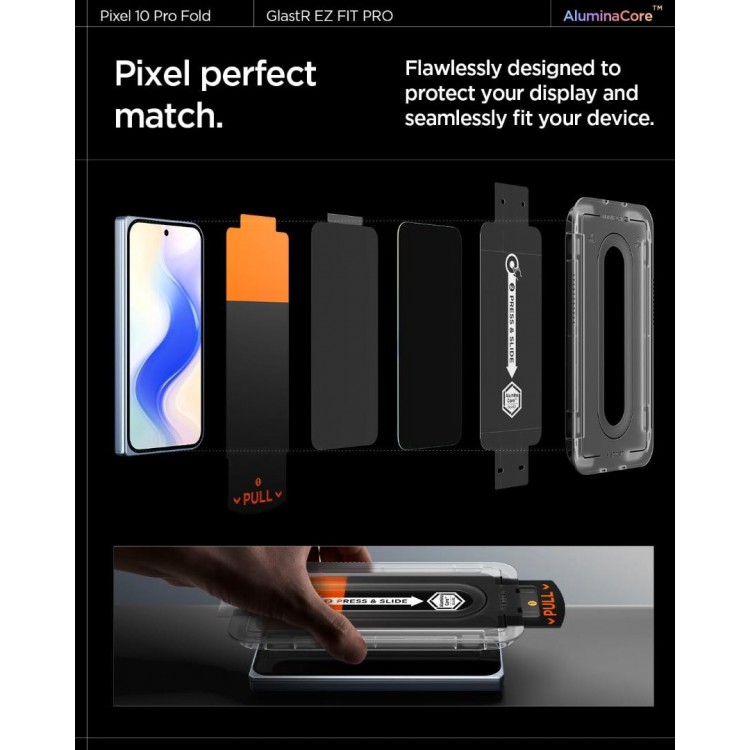 Spigen SGP Γυαλί προστασίας GLAS.tR ”EZ FIT” 2-PACK SLIM FC για Google Pixel 10 Pro FOLD , 2 TEM - ΔΙΑΦΑΝΟ - AGL09665