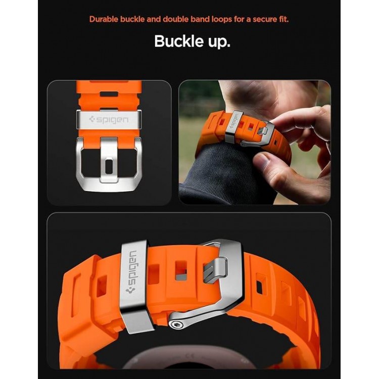 Spigen SGP WBS2 Λουράκι ΣΙΛΙΚΟΝΗΣ για APPLE WATCH SERIES 8 / 9 / 10 / 11 / SE / ULTRA (44 / 45 / 46 / 49 MM) - ΠΟΡΤΟΚΑΛΙ - AMP10509